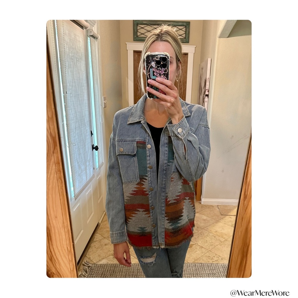 Boutique Western Light Weight Demin Jacket Size Small